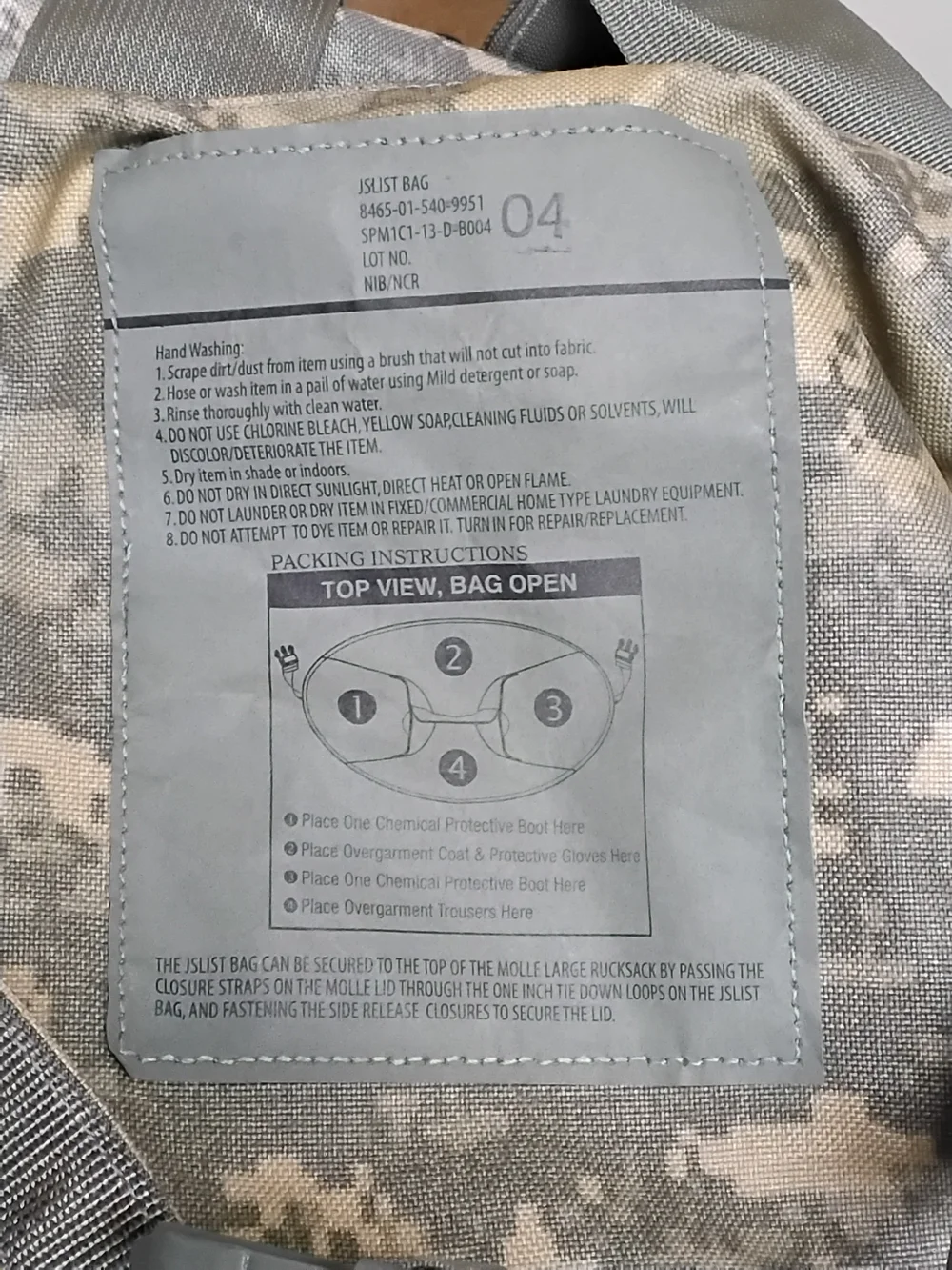 U.S. Military JSList Bag - Protective Gear Bag - Used